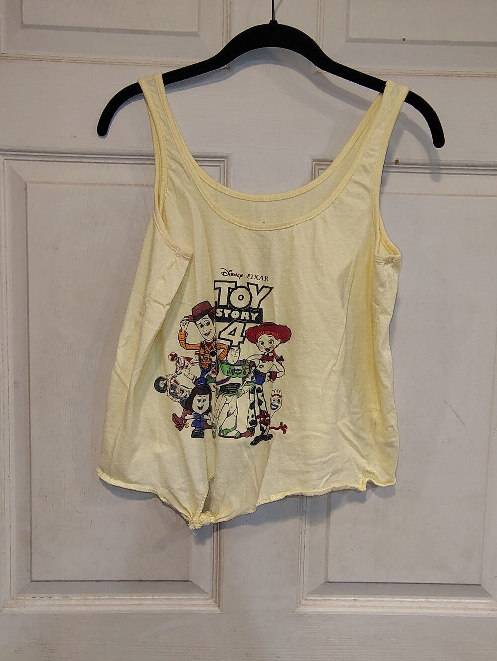 Disney Pixar Juniors Women's Size L Yellow Toy Story 4 Tank Top